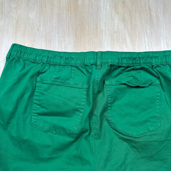 Torrid Green Stretch Casual Shorts 4X Plus Elastic Waist Pockets Tie Front - Picture 14 of 15